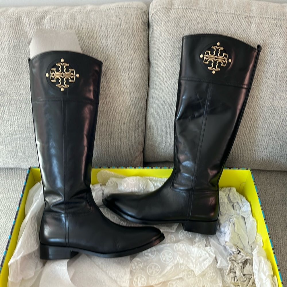 Tory Burch black riding boots